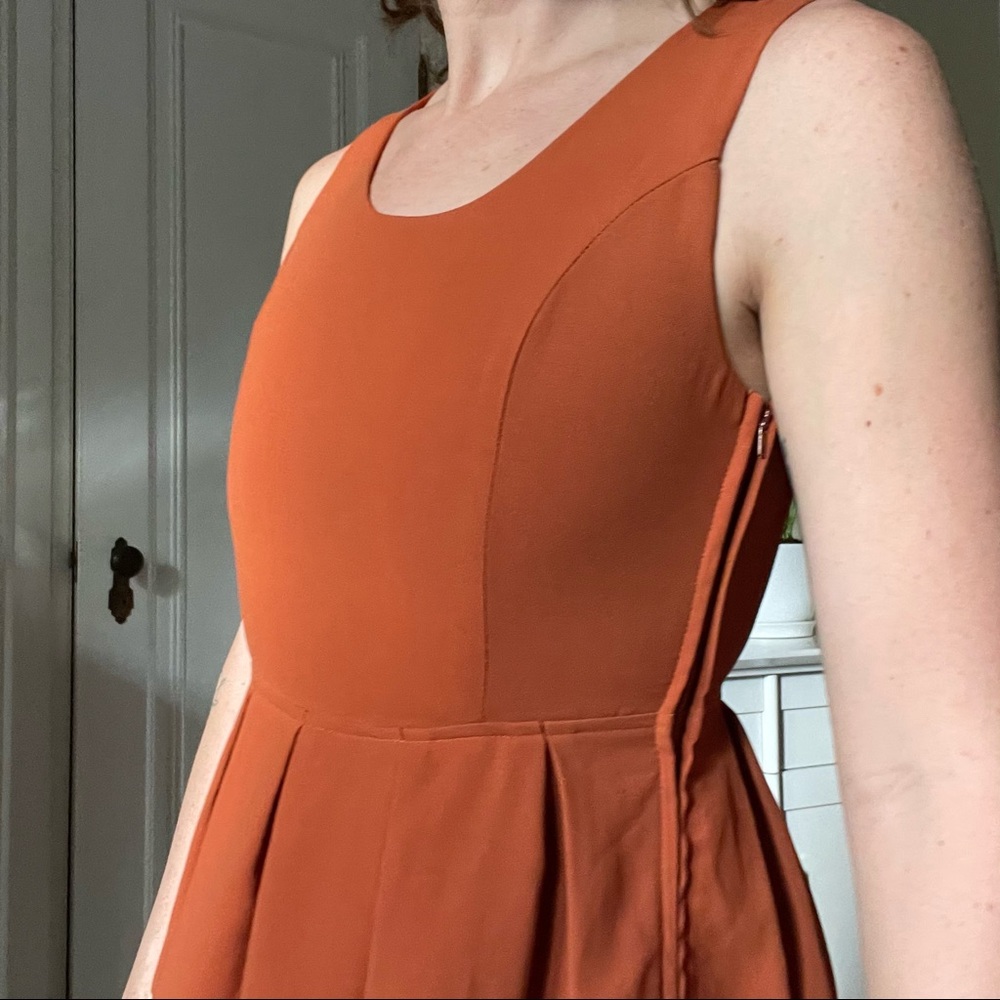 Fall Colours Pleated Dress - Picture 3 of 9